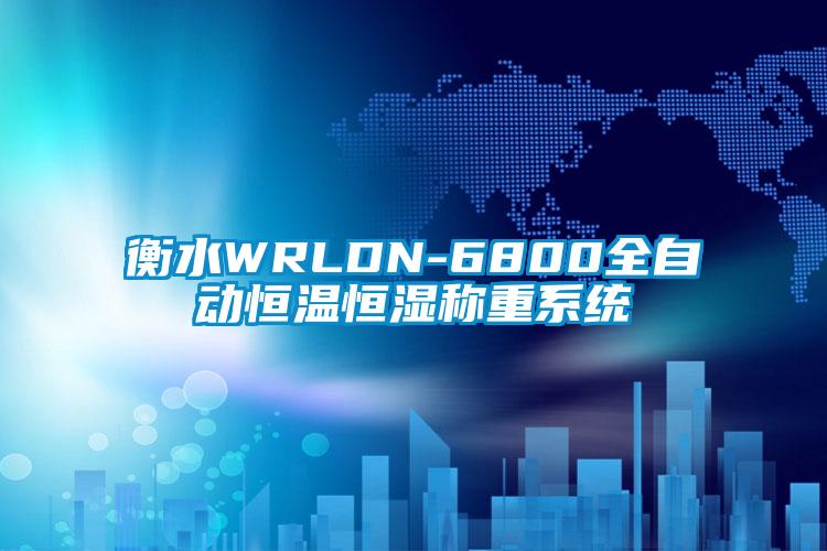 衡水WRLDN-6800全自动恒温恒湿称重系统