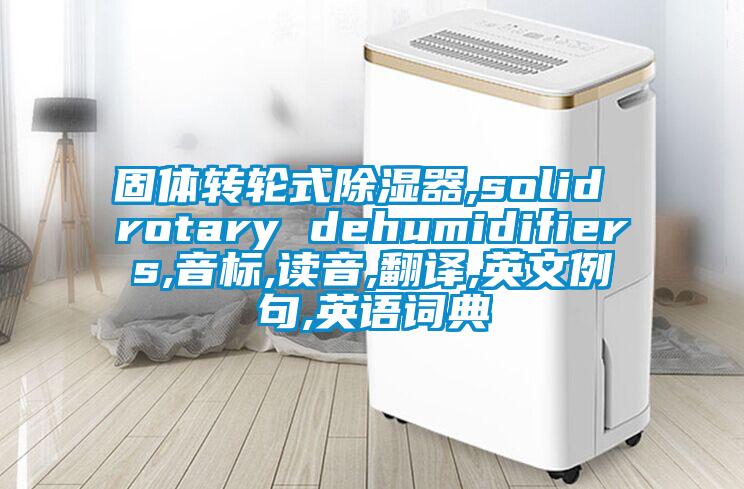 固体转轮式除湿器,solid rotary dehumidifiers,音标,读音,翻译,英文例句,英语词典