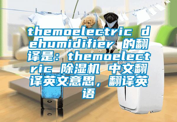 themoelectric dehumidifier 的翻译是：themoelectric 除湿机 中文翻译英文意思，翻译英语