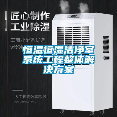 恒温恒湿洁净室系统工程整体解决方案