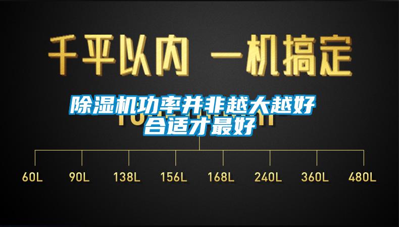 除湿机功率并非越大越好 合适才最好